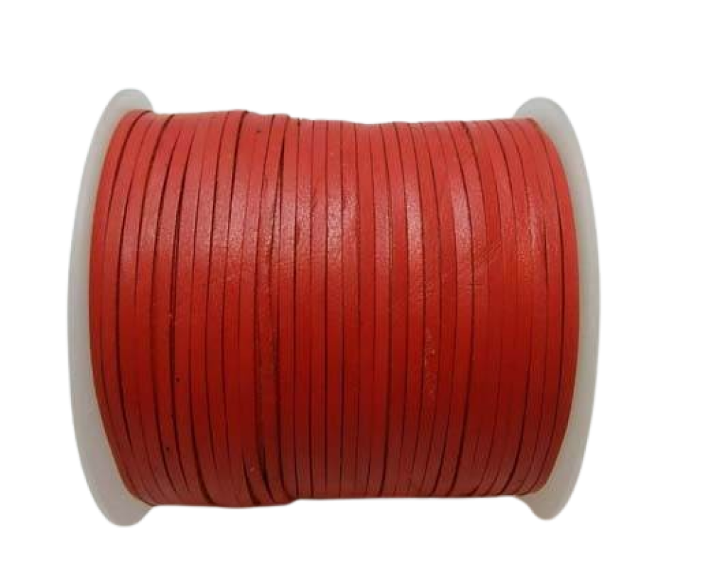 Cowhide Leather Jewelry Cord - 3mm-27406 - Red