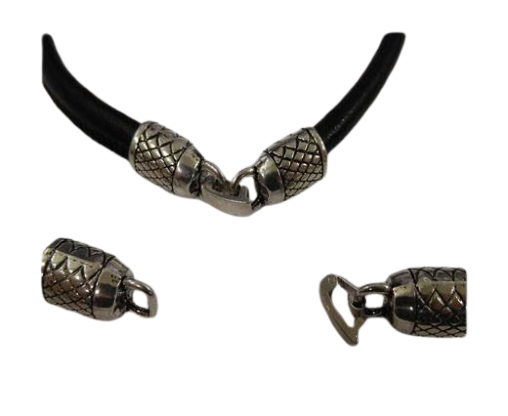 Zamak Snap Lock Clasp: MGL-181 8mm (Antique Silver)