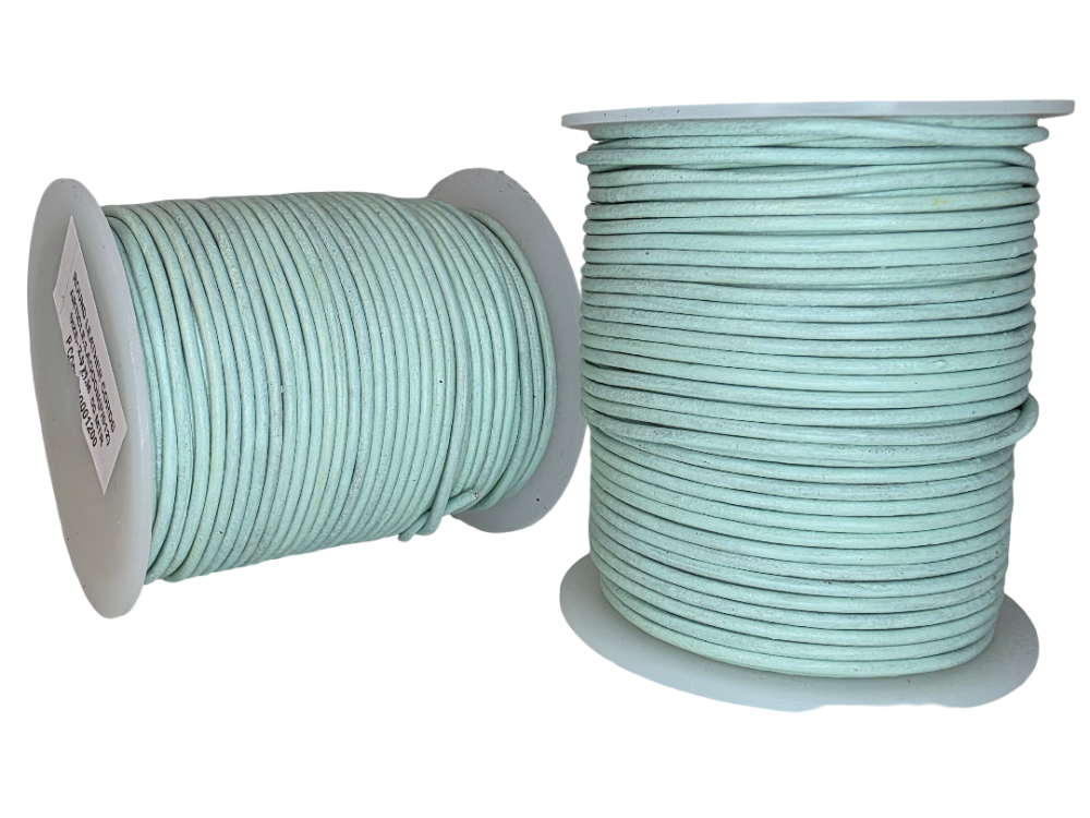 Round Leather Cord - Lagoon - 2mm