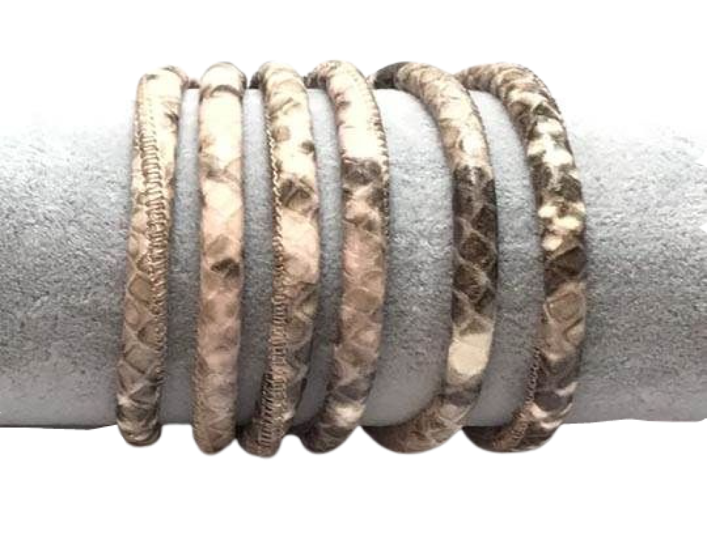 Fine Nappa - Python style - 6mm - Light pink