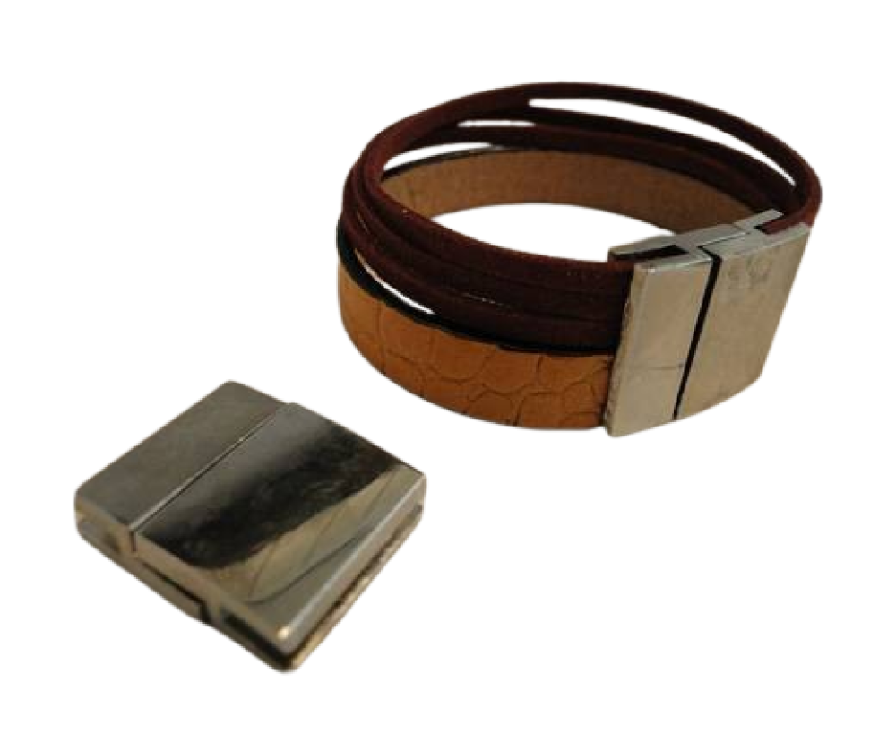 Zamak magnetic clasp: ZAML-70 20*2.5mm (Steel)