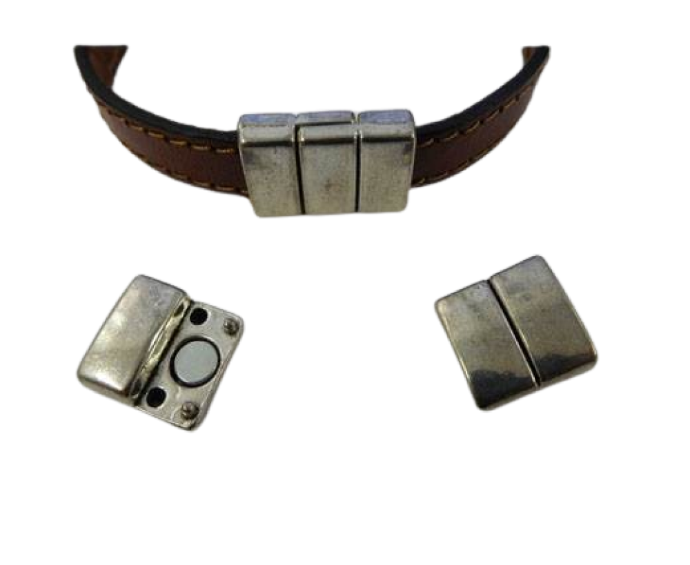 Zamak magnetic clasp: MGL-327 10*3mm (Antique Silver)