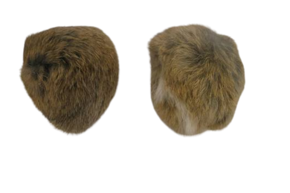 Rabbit Fur Pom Pom-Natural-7cms