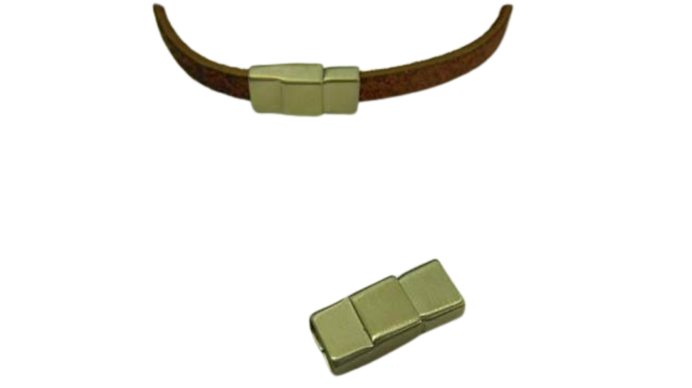 Stainless Steel Magnetic Clasp, Gold, MGST-165-5x2.5mm