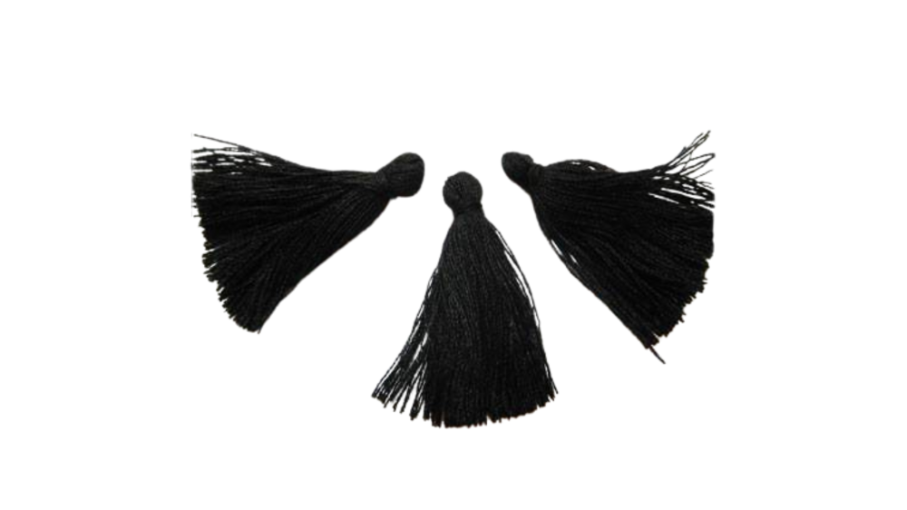 Cotton Tassels 3 cms - Black