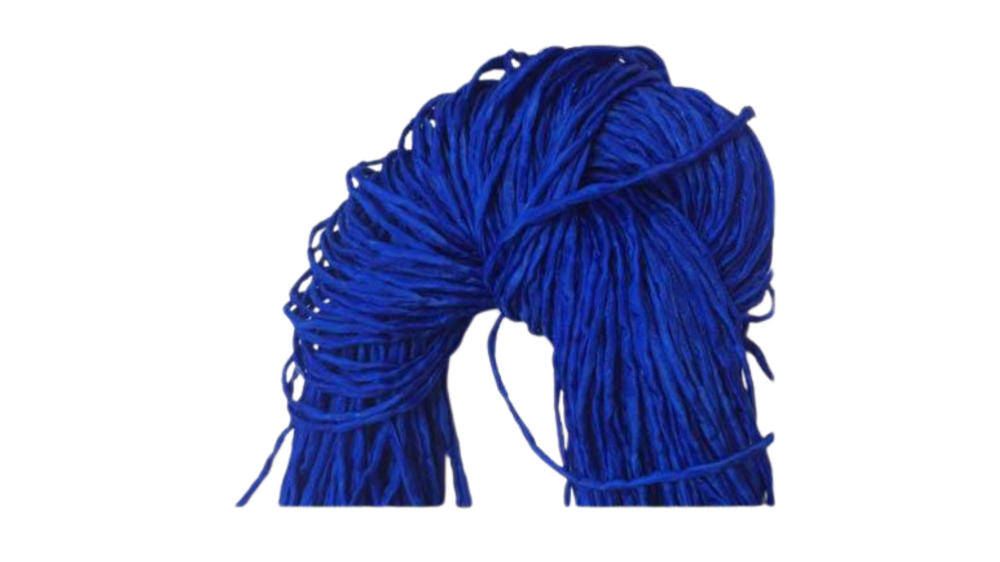 Real silk cords with inserts - 4 mm - Deep Blue