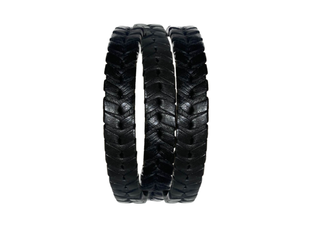 Texas Braided Leather Cord - 14x4mm - Vintage Black