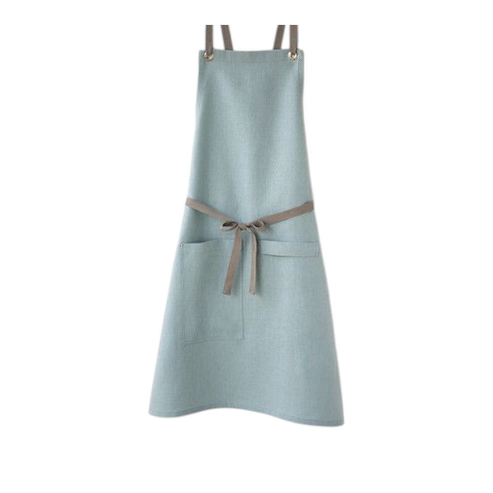 Ocean Blue Cotton Apron