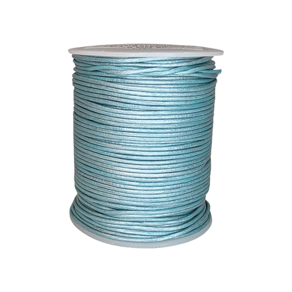 Round Leather Cord -1mm- Metallic Ocean