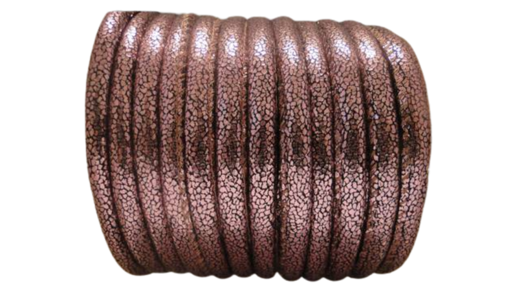 Faux nappa leather 6mm- Glitter-Pink