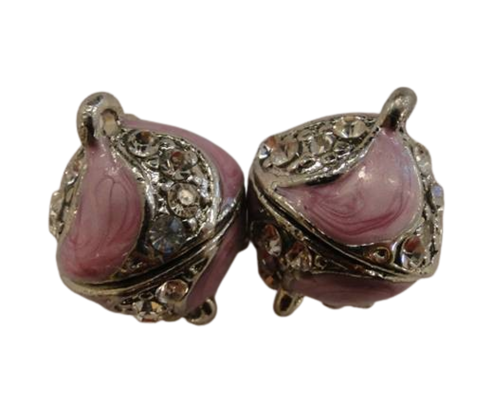 Brass Magnetic clasp-MG12-20mm-Pink