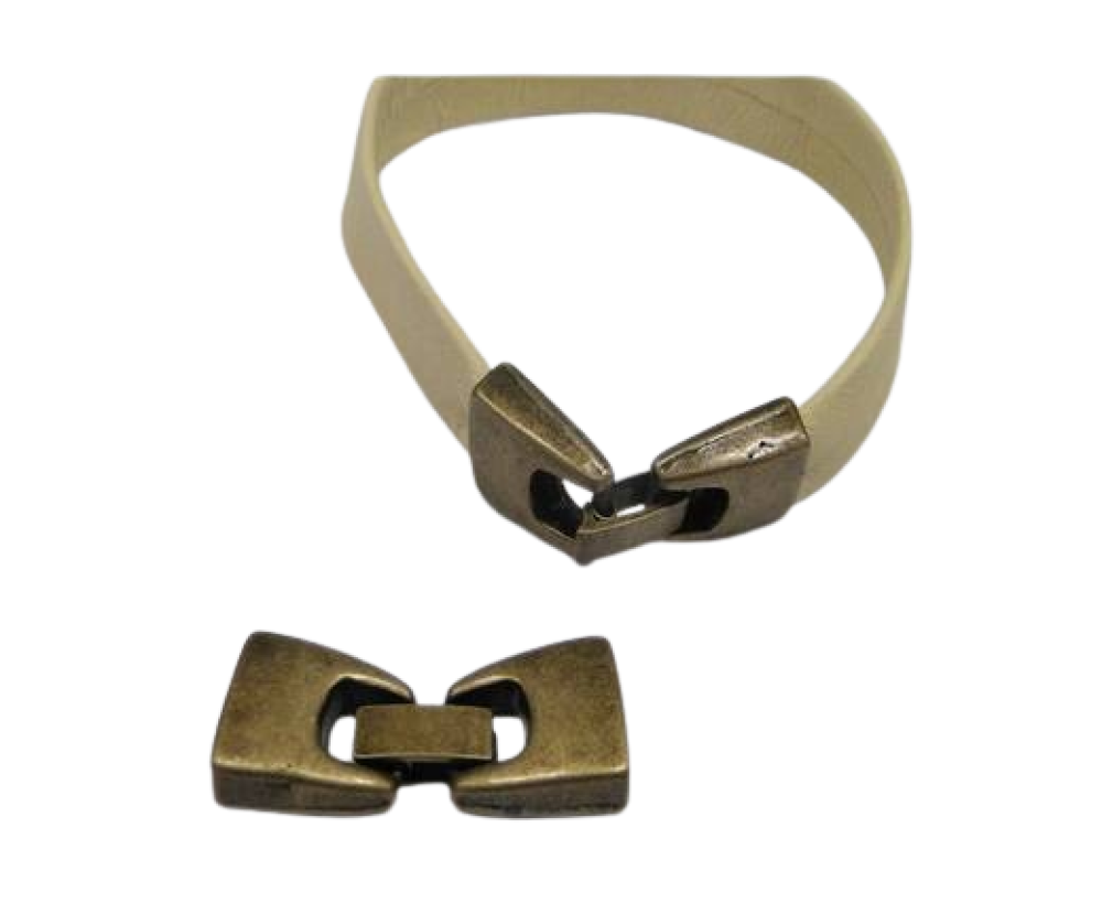 Zamak Snap Lock Clasp MGL-240-12x3.5mm Antique Gold