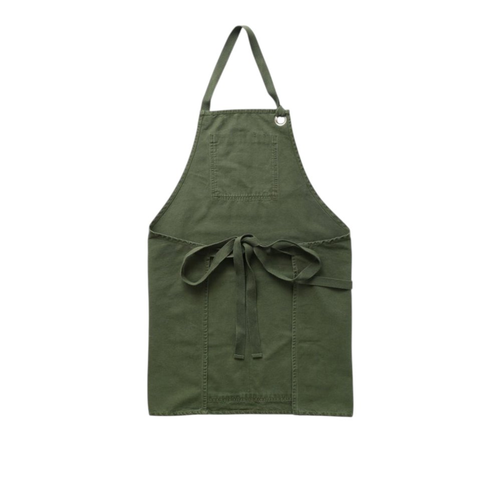 Dark Green Cotton Apron