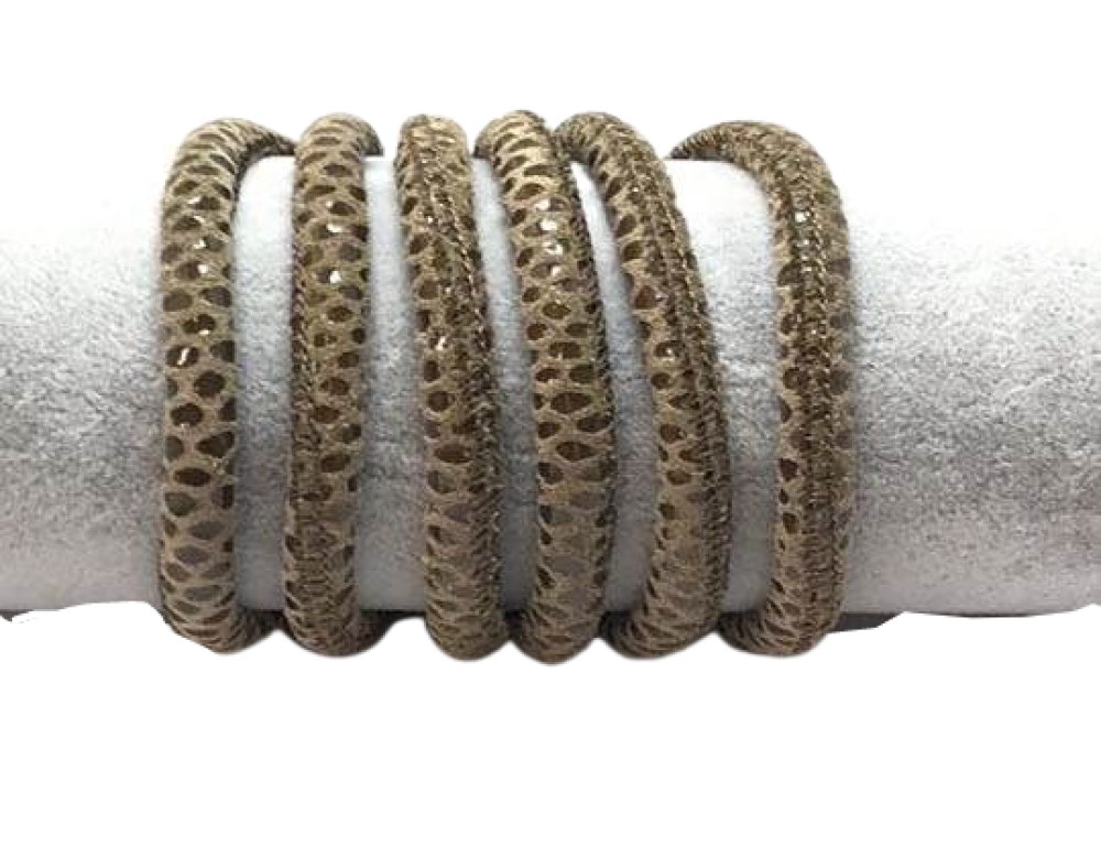 Fine Nappa-Python style-6mm-Dark brown