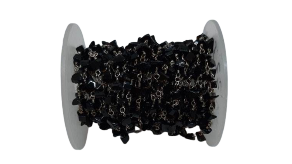 Gemstone chips chain black