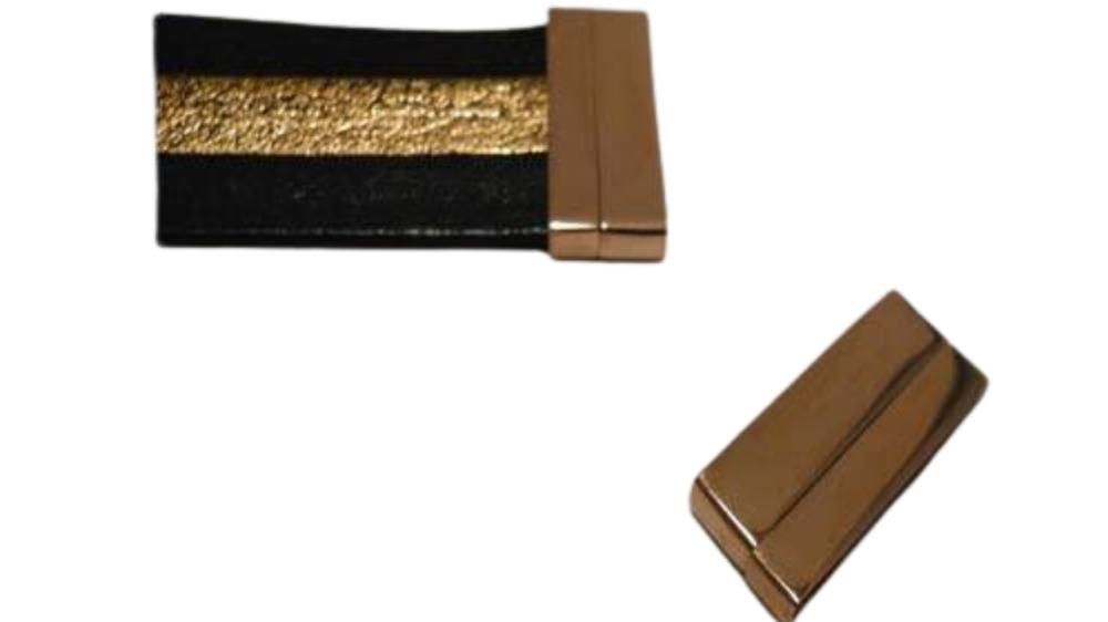 Stainless Steel Magnetic Clasp,Rose Gold,MGST-105-30*2,5mm