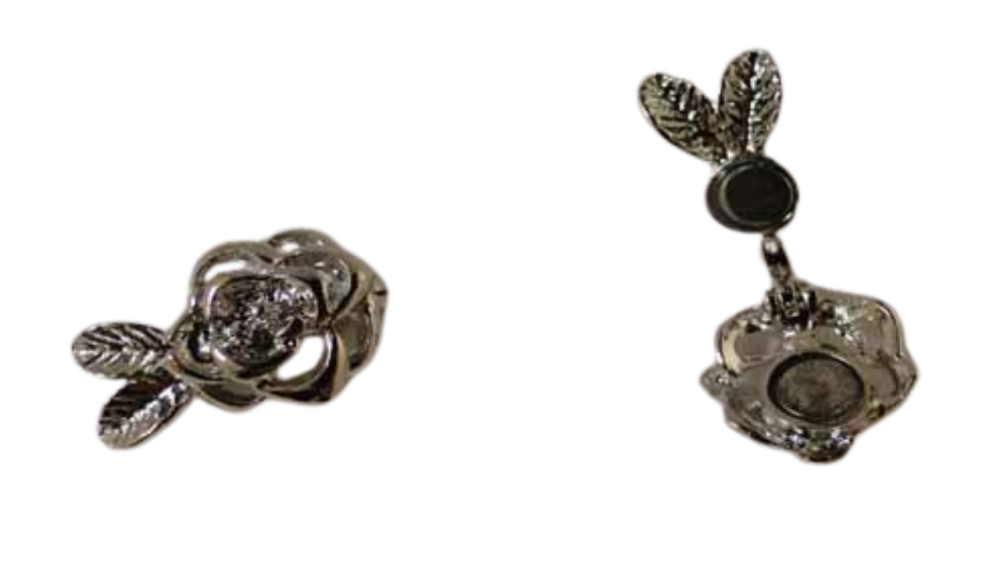 Brass clasp for necklace MG32-Silver