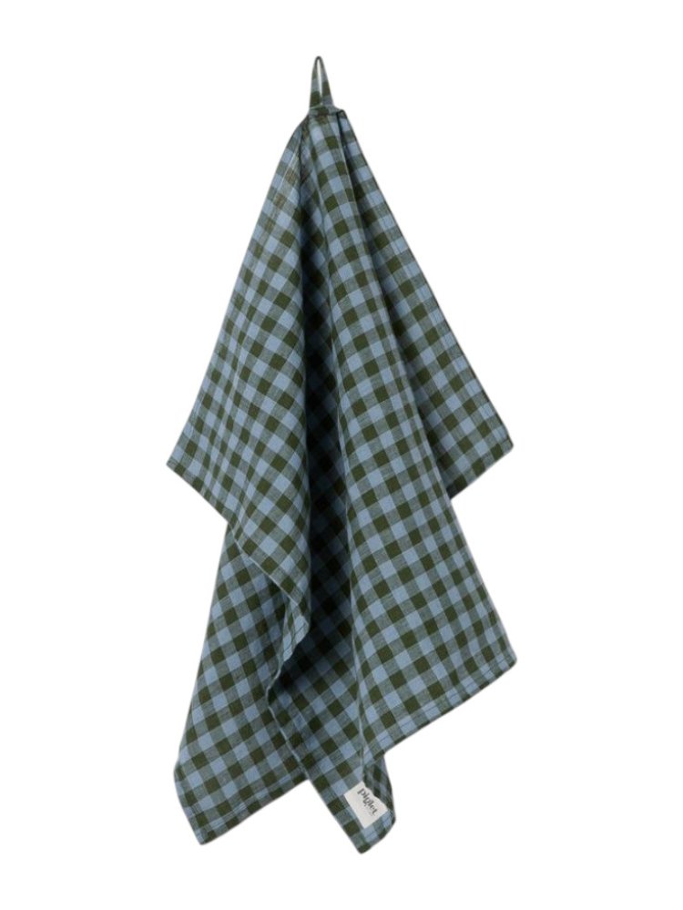 Blue and Green Checkered Towel