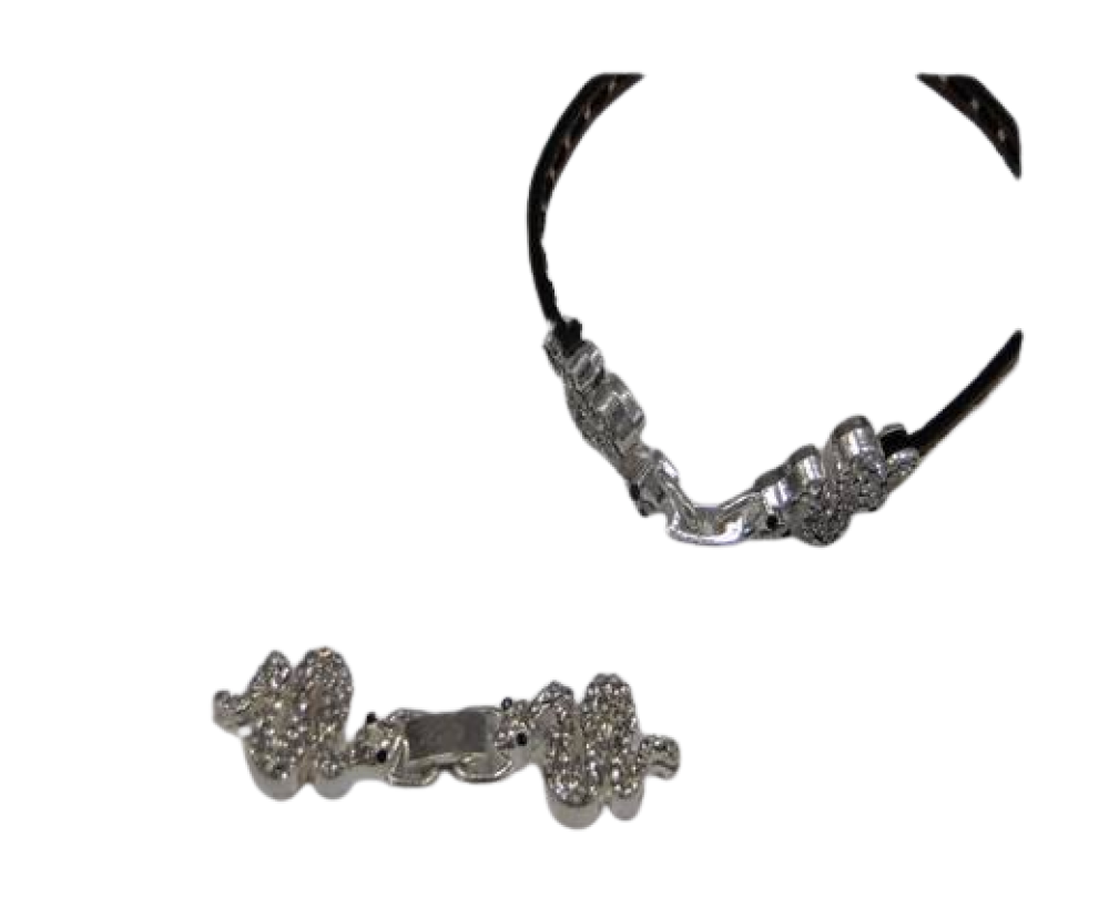 Zamak Snap Lock Clasp MGL251-10x2.5mm Silver