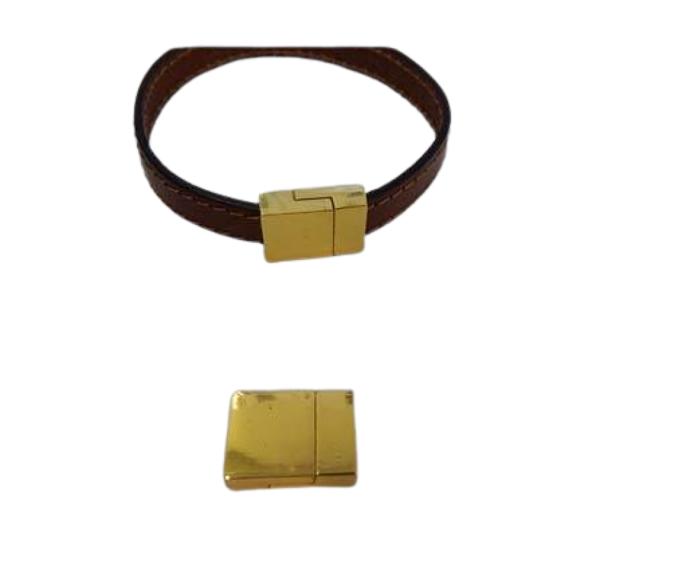 Zamak magnetic clasp: ZAML-07 10.5*3mm (Gold)