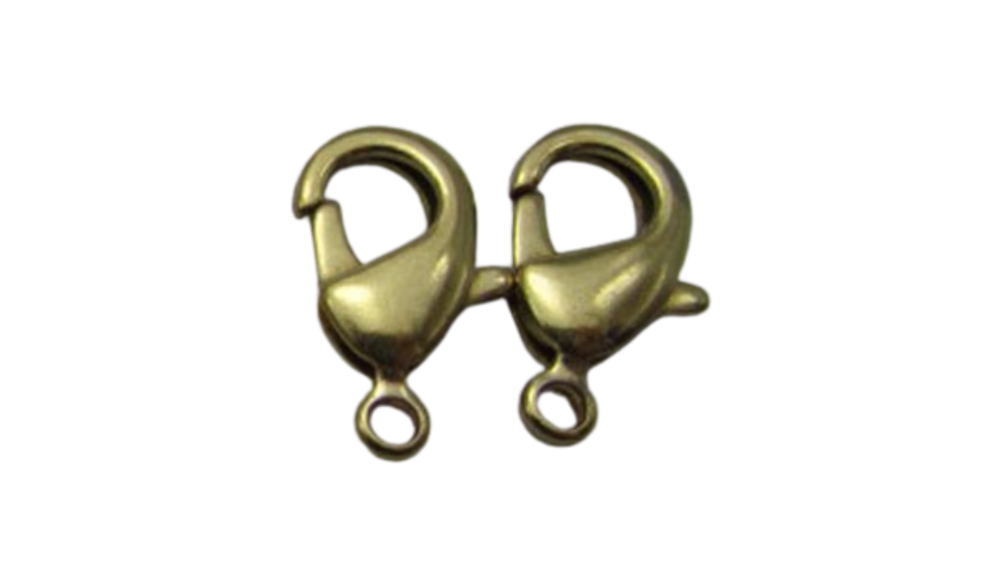 Zamak Lobster Claw Clasps-FI-7001 -Antique Gold - 18mm