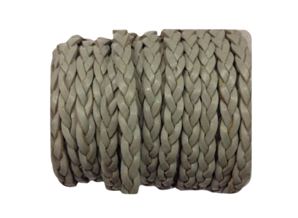 Choti Braided Leather cords - Grey - 5MM