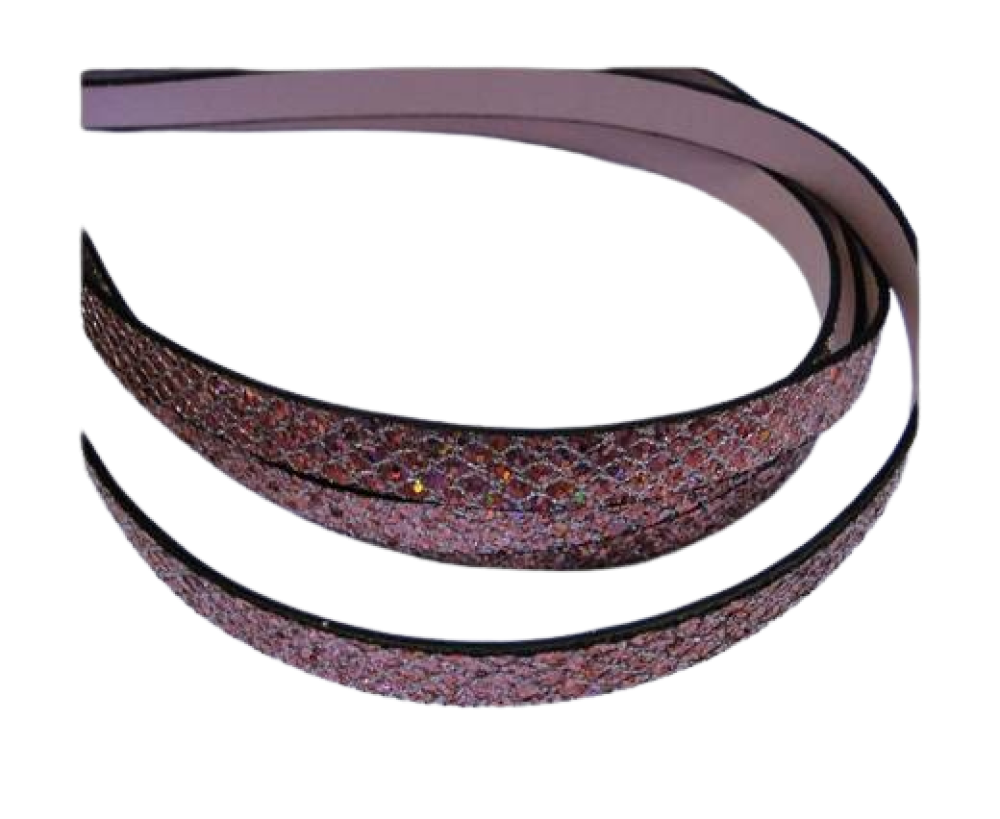synthetic nappa leather Glitter Leather - Pink -Glitter Style -10mm