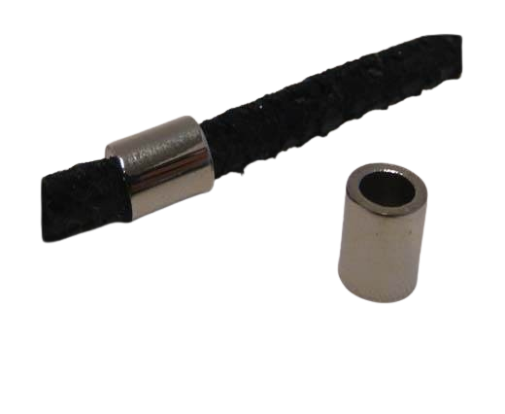 Stainless steel part for round leather: SSP-629 4mm (steel)