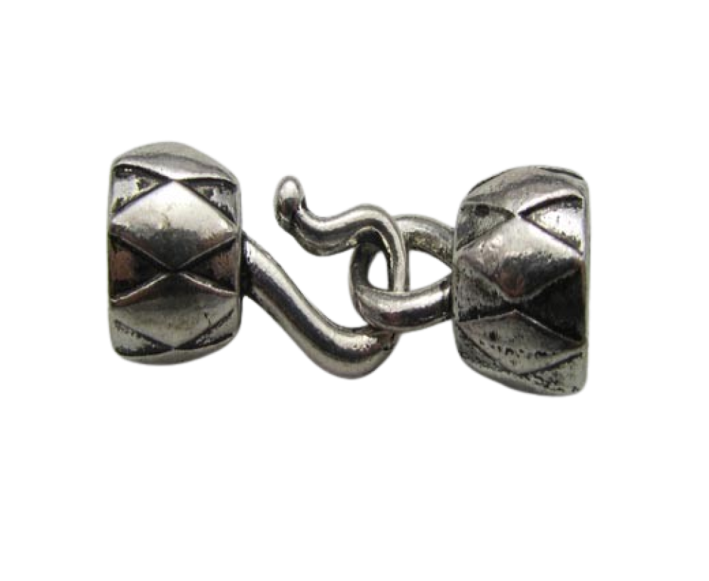 Zamak Hook Clasp: ZAML-34 7mm (Steel)