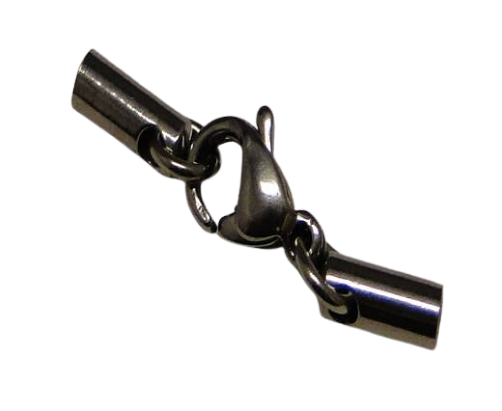 Stainless steel connector for leather SSP-152-3mm