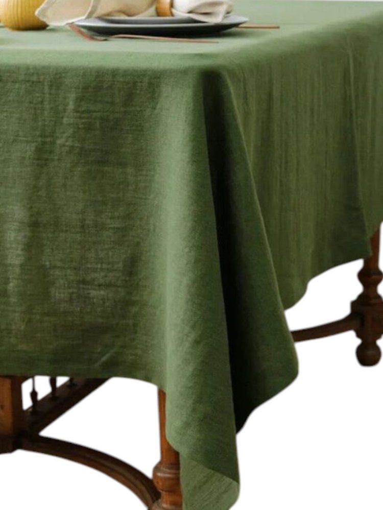 Green Waxed Tablecloth