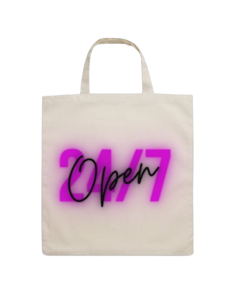 Cotton Tote Bag - open 24h