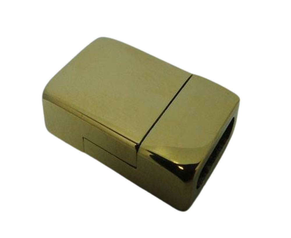 Stainless Steel Magnetic Clasp,Gold,MGST-131-10*3mm