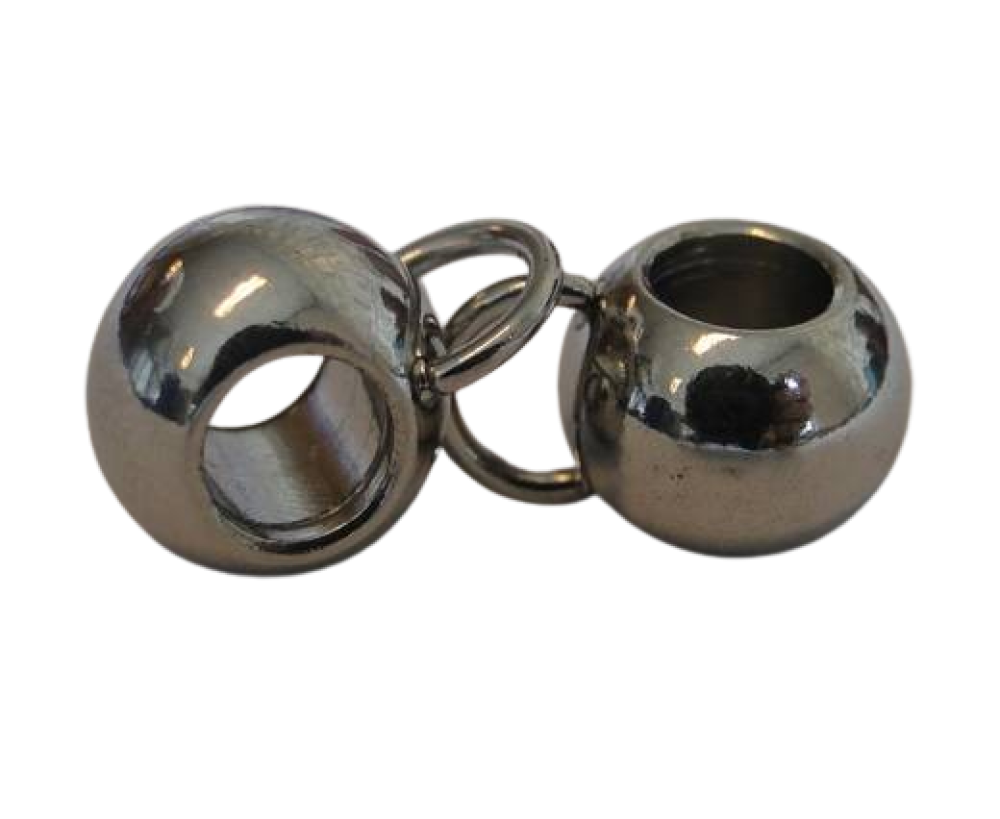 Stainless steel part for round leather: SSP-207 5mm (Steel)