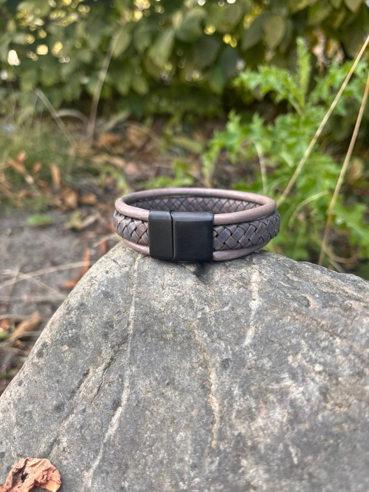 Combination Leather Bracelet - Style 110