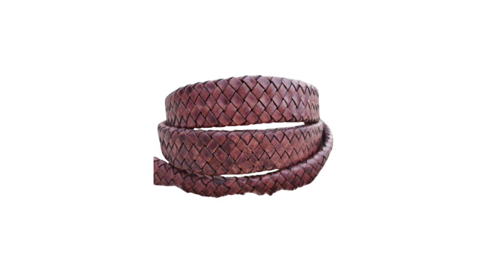 Oval Braided Leather Cord-19*5mm-se-pb-21