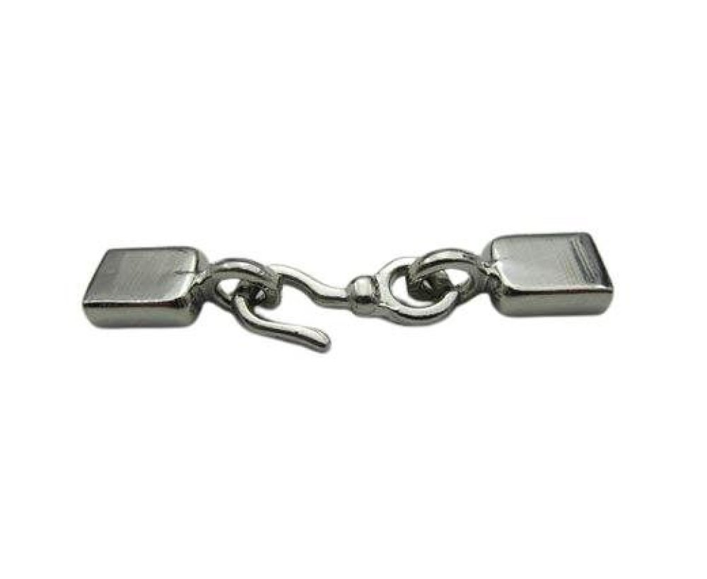 Zamak Hook end eye Clasp: ZAML-25 6x2.5mm (Steel)