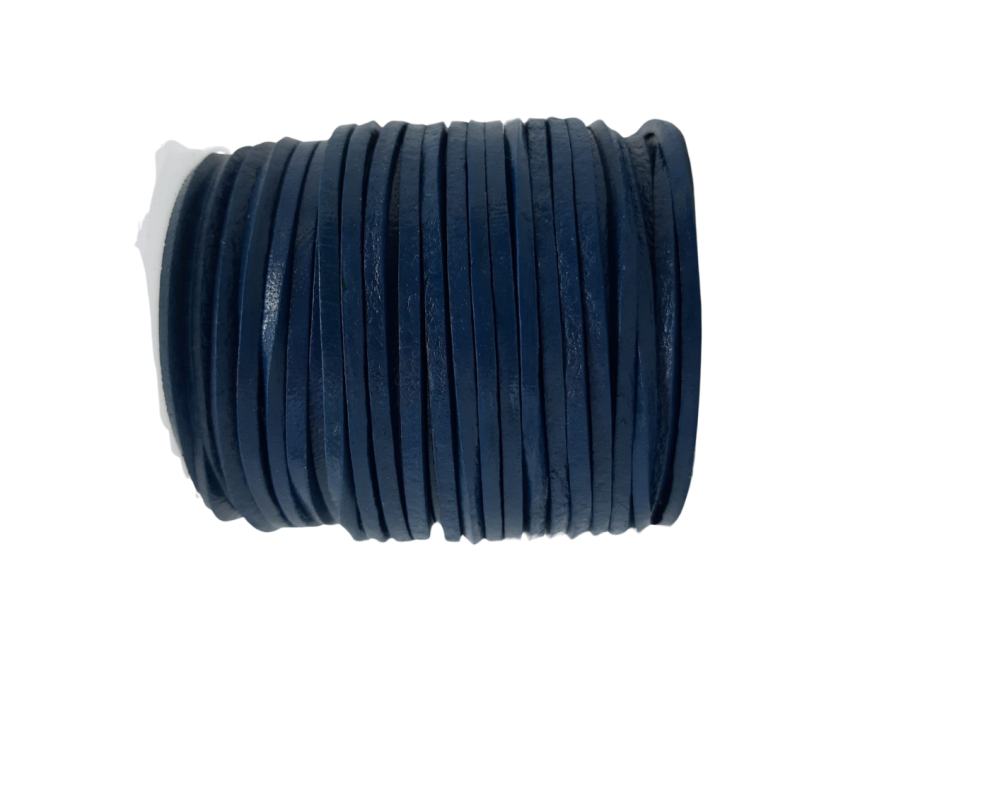 2MM BY 2MM SQUARE LEATHER - MARINE BLUE