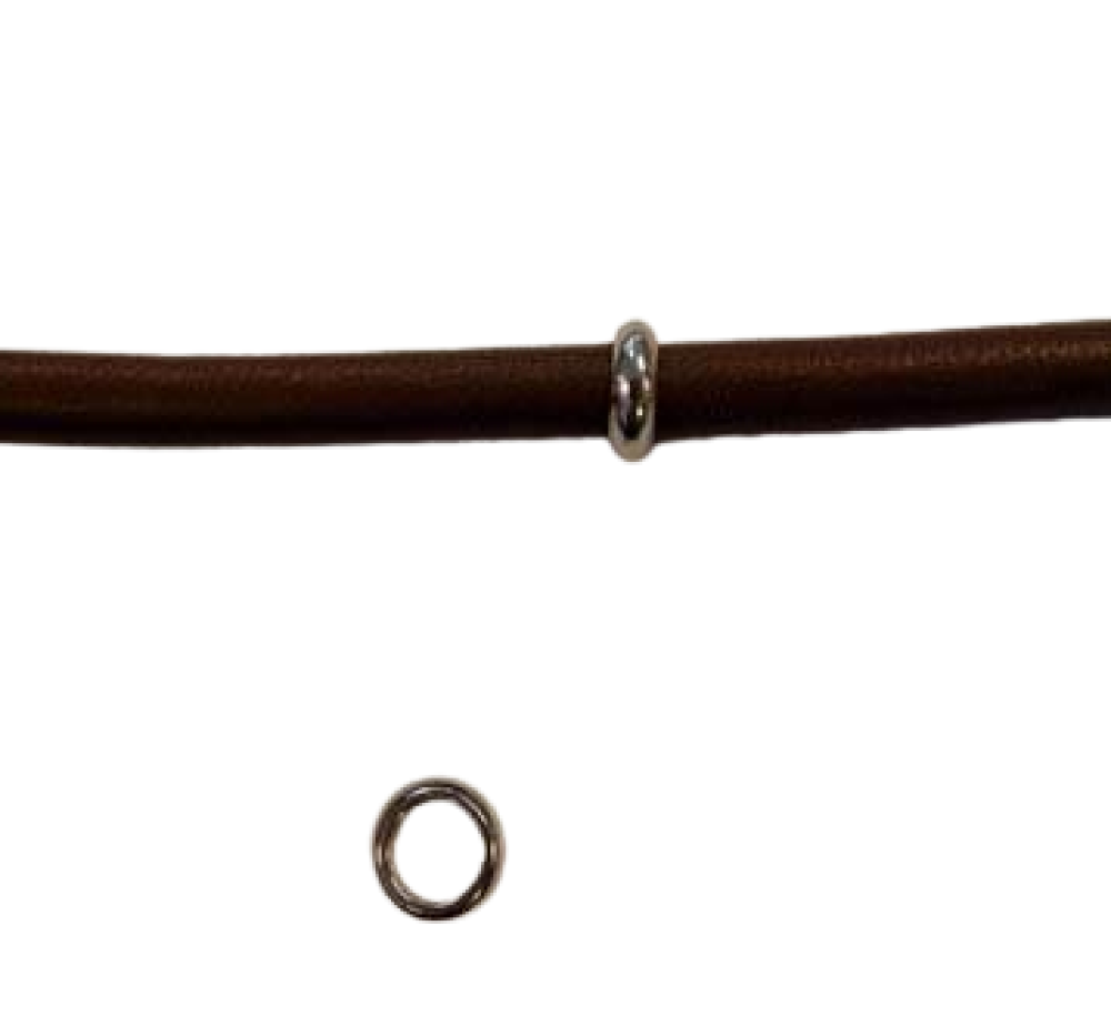 Stainless steel part for round leather: SSP-69 4mm (Steel)