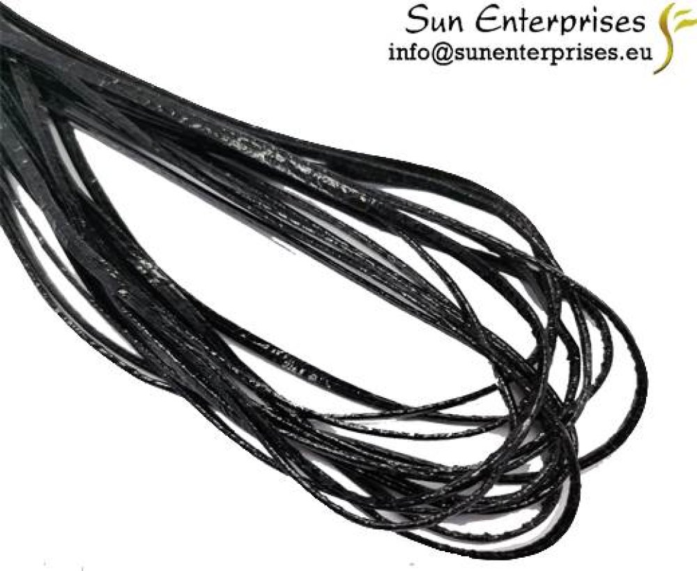 Flat Nappa Leather -3mm- Broken black