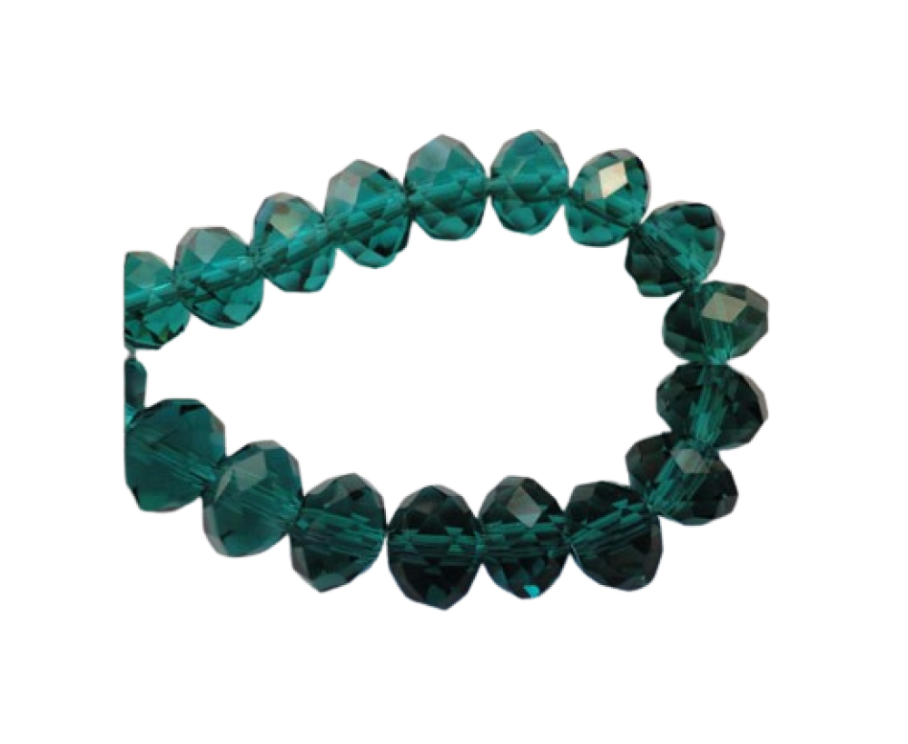 Faceted Glass Beads - 4mm (Emerald)