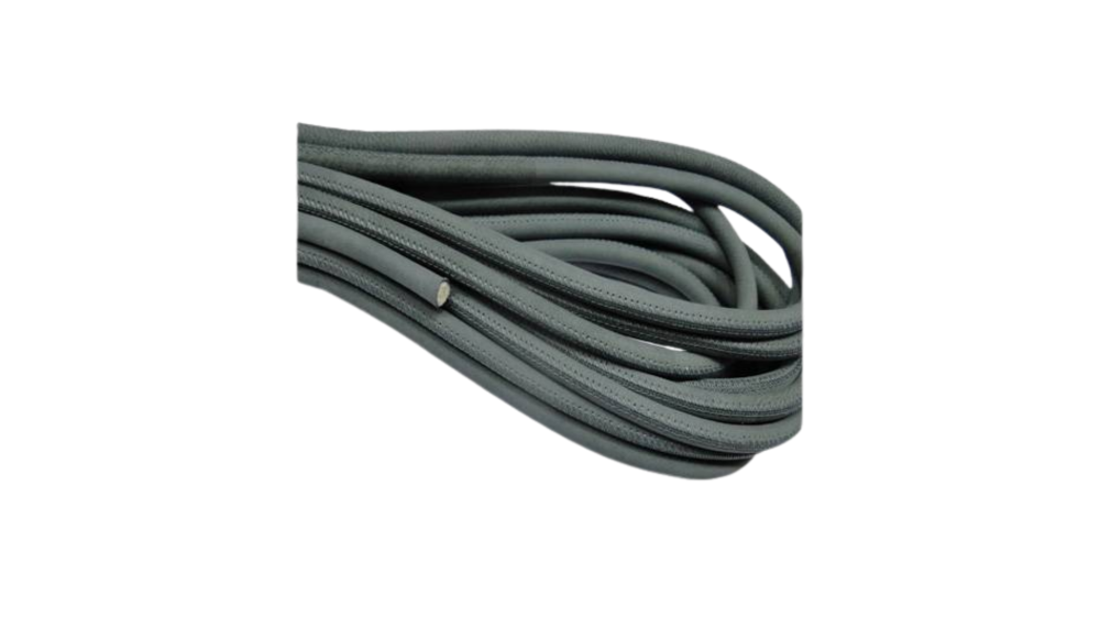 Round stitched nappa leather cord - Sky Blue - 6mm