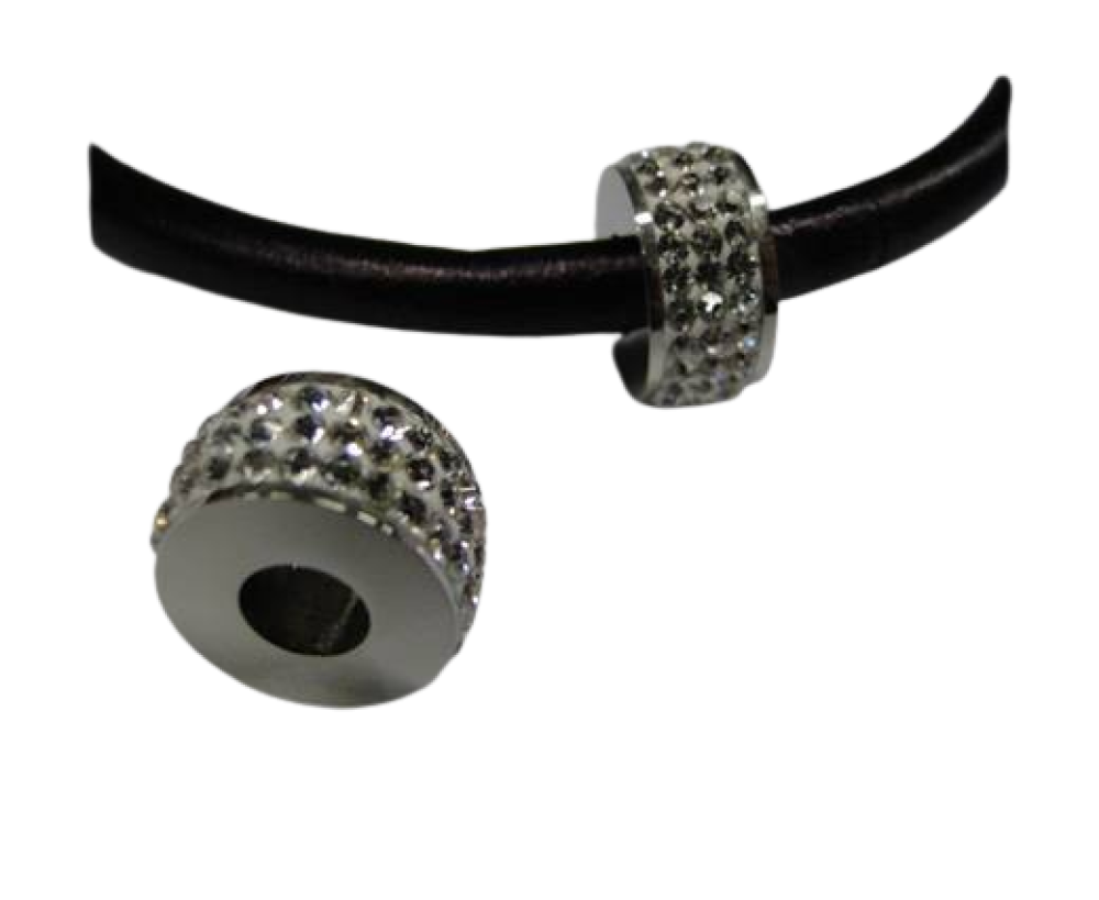 Stainless steel part for leather: SSP-359 6mm (Crystal)