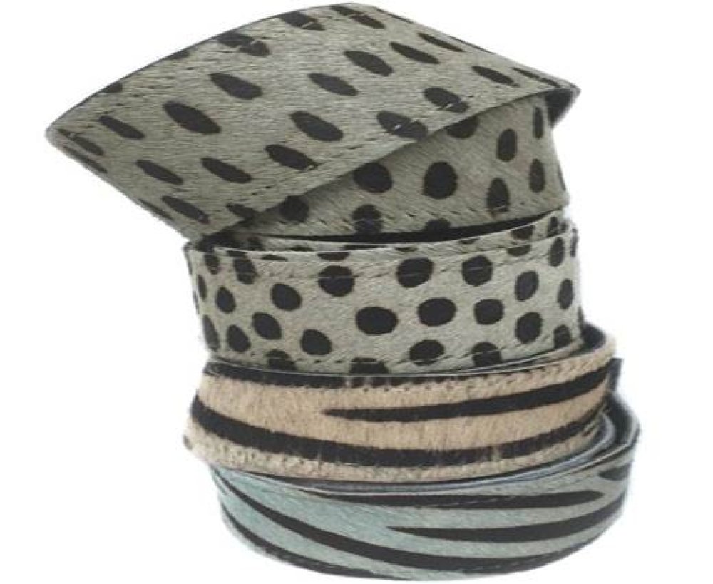 Hair-on leather belts - 40mm - CHEETAH AND ZEBRA PRINTS