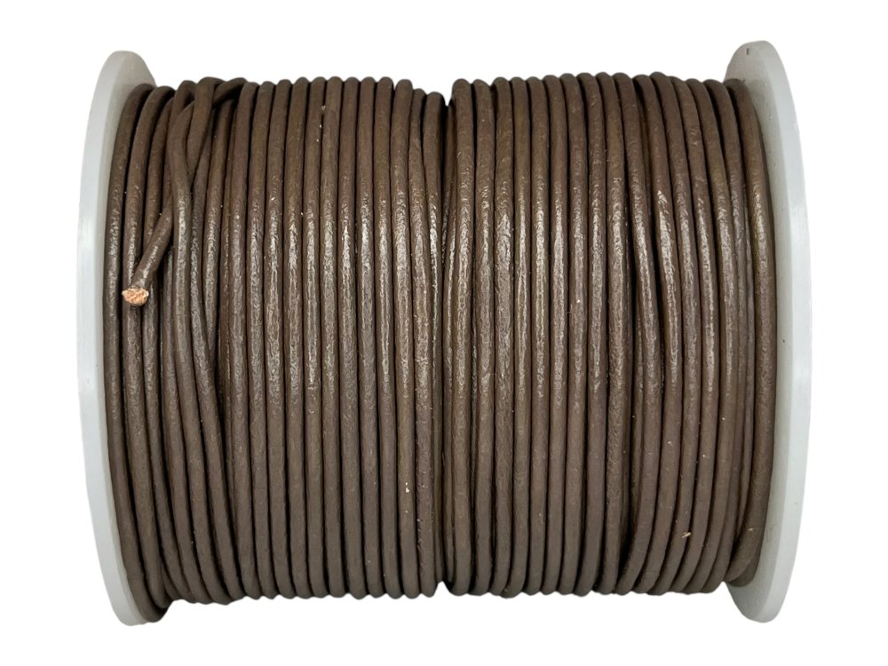 Round Leather Cord - Hazelnut - 1.5mm