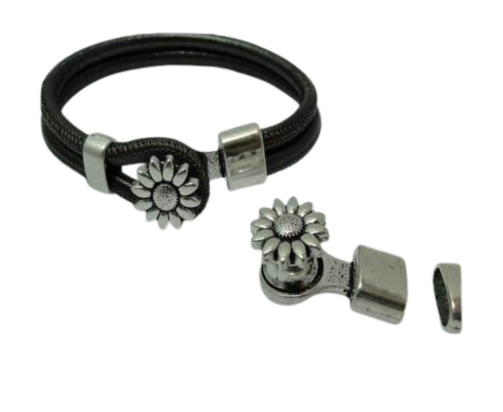 Zamak Open hook Clasp-MGL328-10x5mm-Antique SILVER