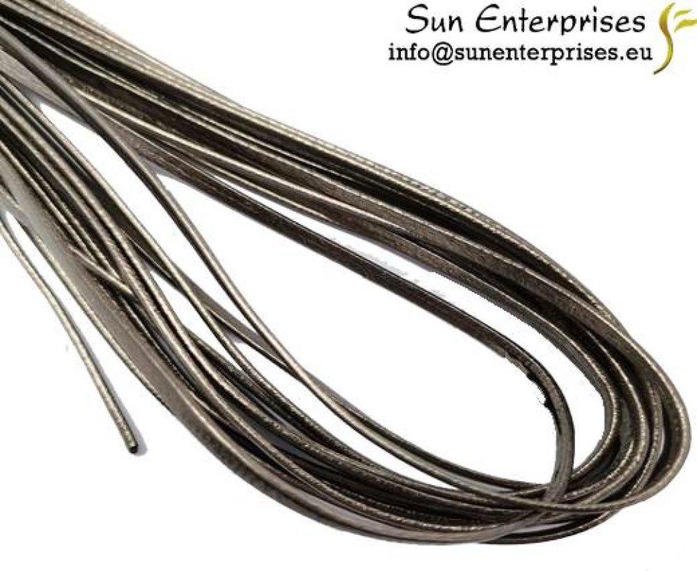 Flat Nappa Leather - 3mm - Dark silver