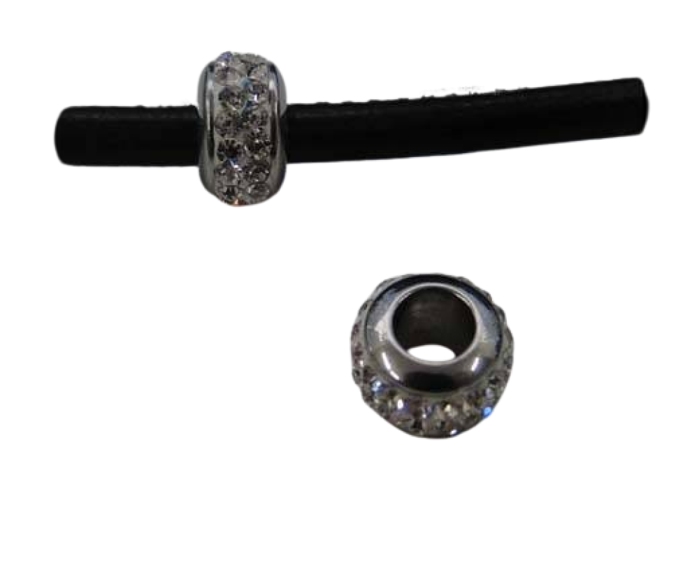 Stainless steel part for leather: SSP-366 6mm (crystal)