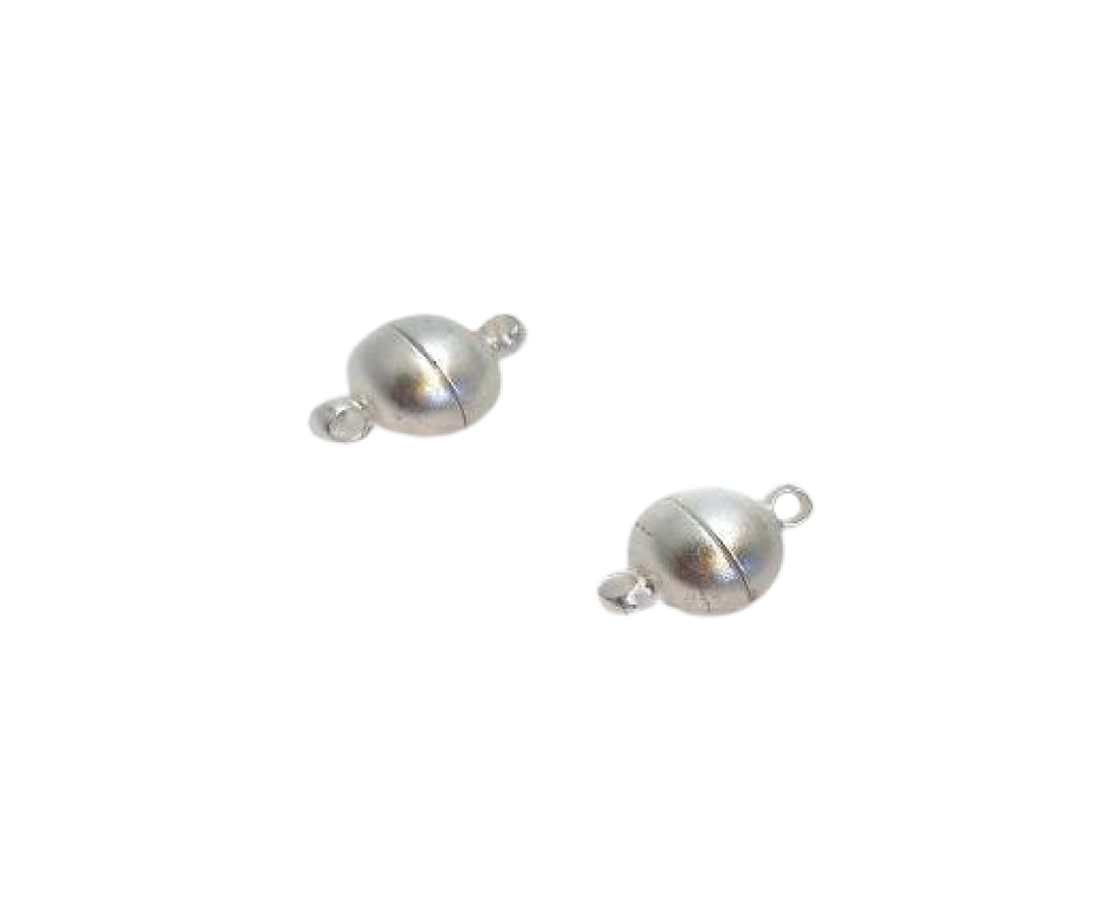 Magnetic Clasps, Zamak, Silver, MG1-8mm