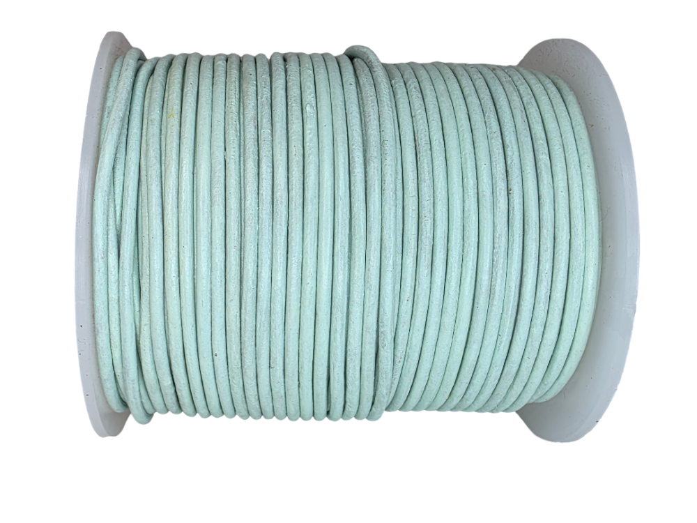Round Leather Cord - Lagoon - 2mm